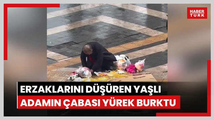 Aydın'da erzaklarını düşüren yaşlı adamın çabası yürek burktu