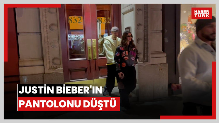Justin Bieber'ın pantolonu düştü