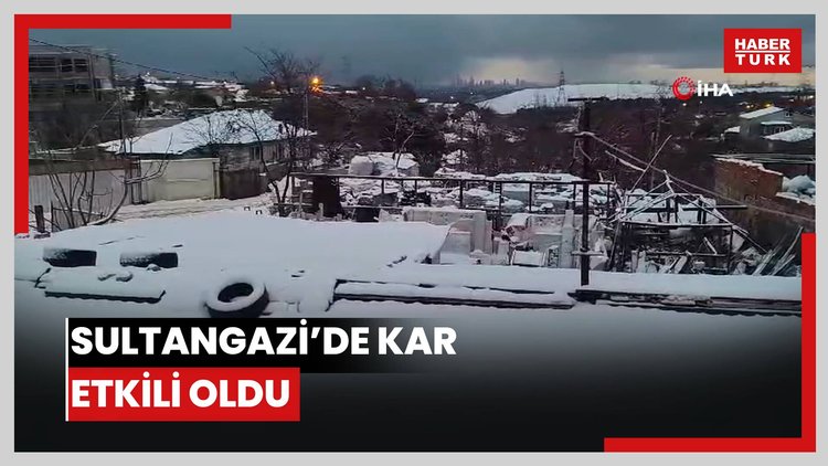 Sultangazi'de kar etkili oldu