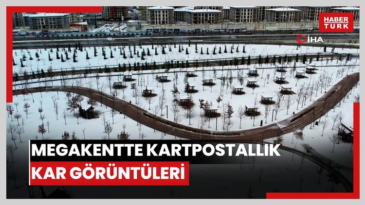 Megakent'te kartpostallık kar görüntüleri