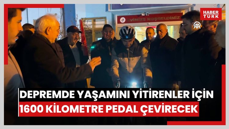 Hataylı bisikletli depremde yaşamını yitirenler için 1600 kilometre pedal çevirecek