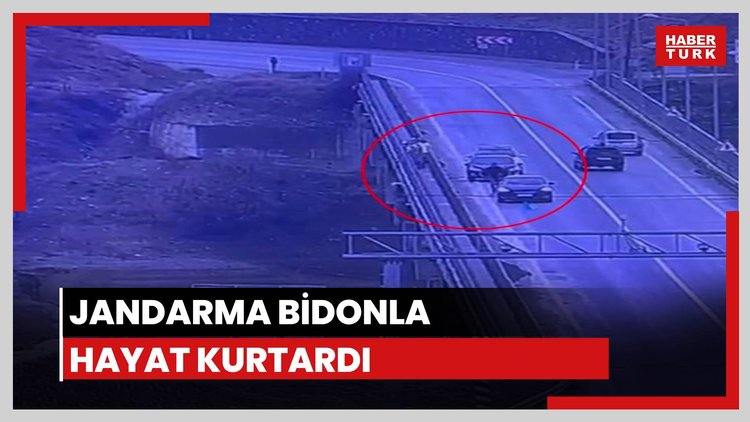 Jandarma bidonla hayat kurtardı