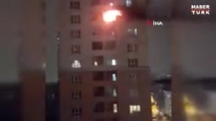 Esenyurt'ta 26 katlı binada korkutan yangın