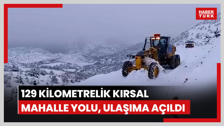 Diyarbakır'da kardan kapanan 129 kilometrelik kırsal mahalle yolu, ulaşıma açıldı
