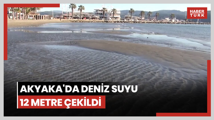 Akyaka'da deniz suyu 12 metre çekildi