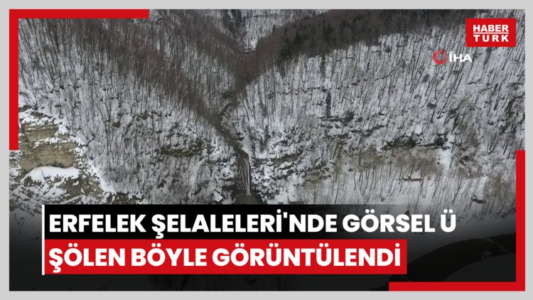 Sinop Erfelek Şelaleleri'nde görsel şölen böyle görüntülendi