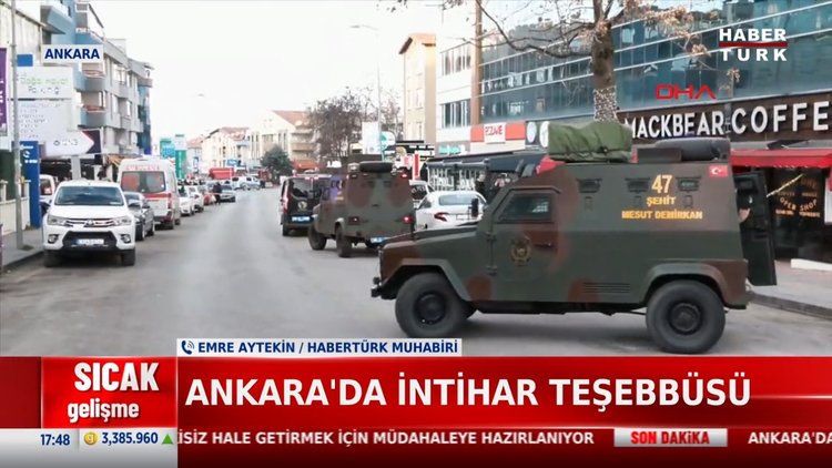 Ankara'da intihar teşebbüsü