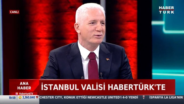 İstanbul Valisi Davut Gül'den Habertürk TV'ye açıklamalar