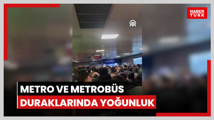 Mecidiyeköy ve Zincirlikuyu'da metro ve metrobüs duraklarında yoğunluk sürüyor