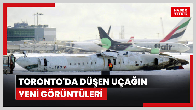 Toronto'da düşen uçağın yeni görüntüleri