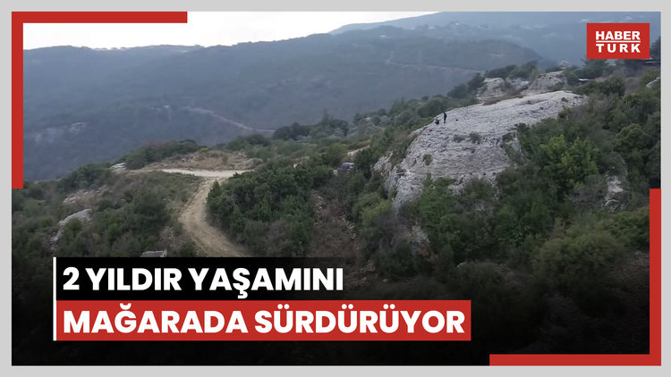 Depremin ardından mağarada huzur bulan adam 2 yıldır yaşamını mağarada sürdürüyor