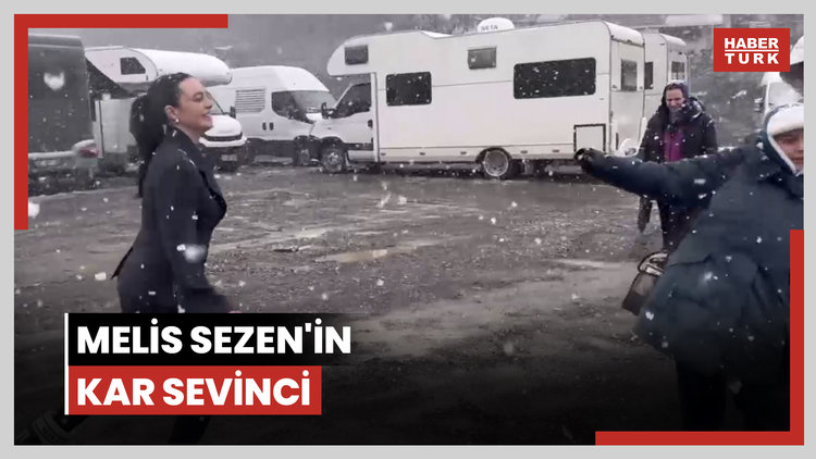 Melis Sezen'in kar sevinci