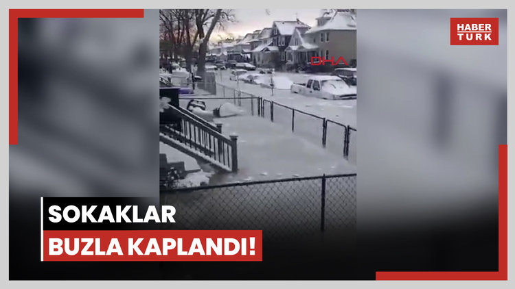 ABD'de su borusu patladı, sokaklar buzla kaplandı!