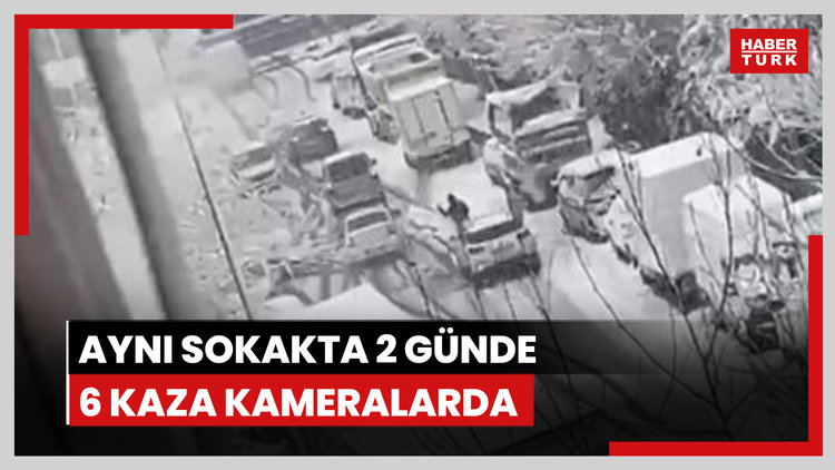 Sultangazi'de aynı sokakta 2 günde 6 kaza kameralarda