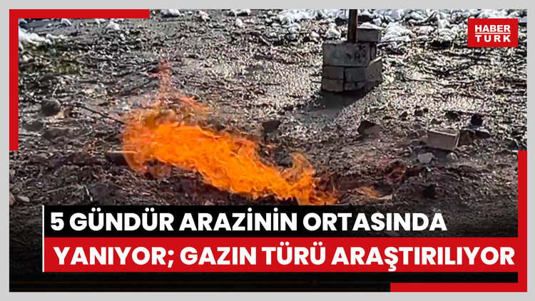 5 gündür arazinin ortasında yanıyor; gazın türü araştırılıyor