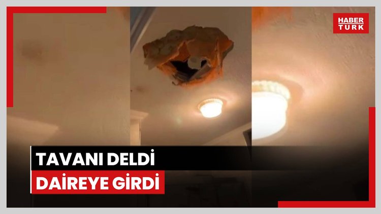 Asma tavanı kırıp alttaki daireye giren şüpheli yakalandı