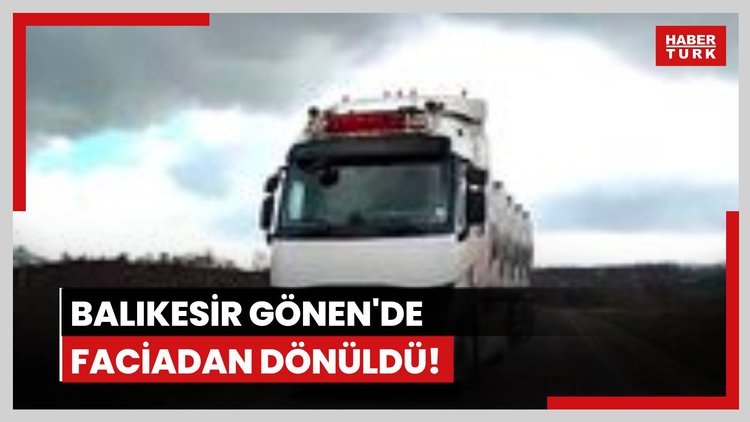 Gönen'de facianın eşiğinden dönüldü: Süt tankeri karşı şeride geçti