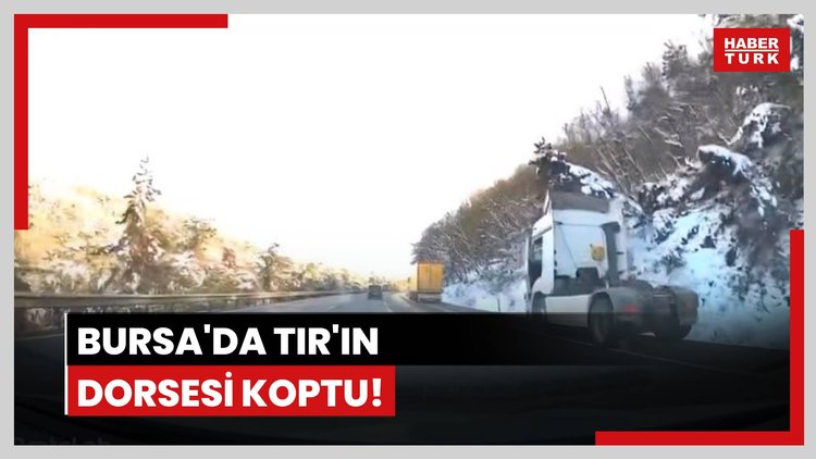 Tırın dorsesi koparak yol ortasında kaldı: O anlar böyle görüntülendi