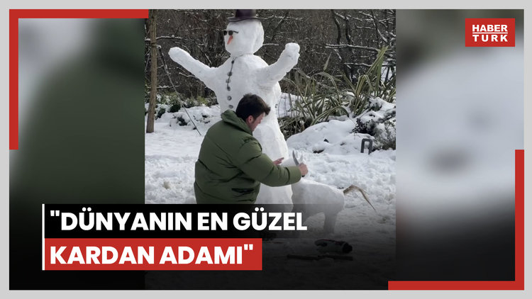 Başak Dizer, eşi Kıvan Tatlıtuğ'u paylaştı: Dünyanın en güzel kardan adamı