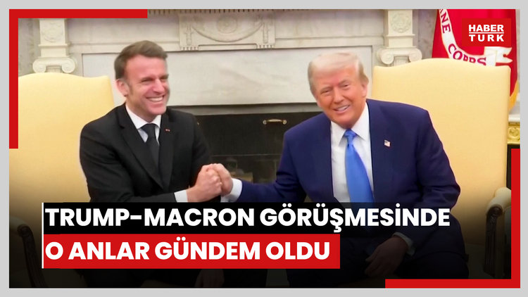 Trump-Macron görüşmesinde o anlar gündem oldu