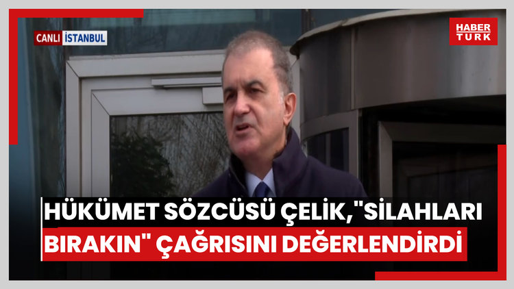 Hükümet Sözcüsü Çelik, "Silahları bırakın" çağrısını değerlendirdi