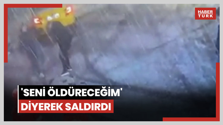 İş insanına bıçaklı saldırı kamerada!