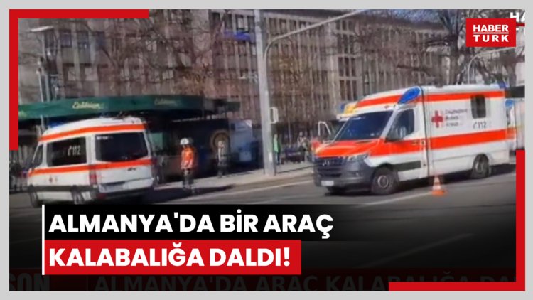 Almanya'da bir araç kalabalığa daldı!