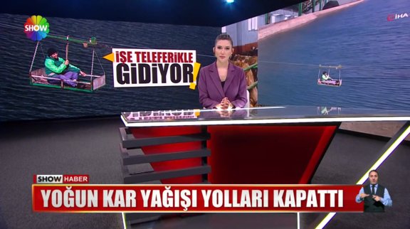 Çiftliğe teleferikle gitti!