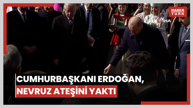 Cumhurbaşkanı Erdoğan, nevruz ateşini yaktı