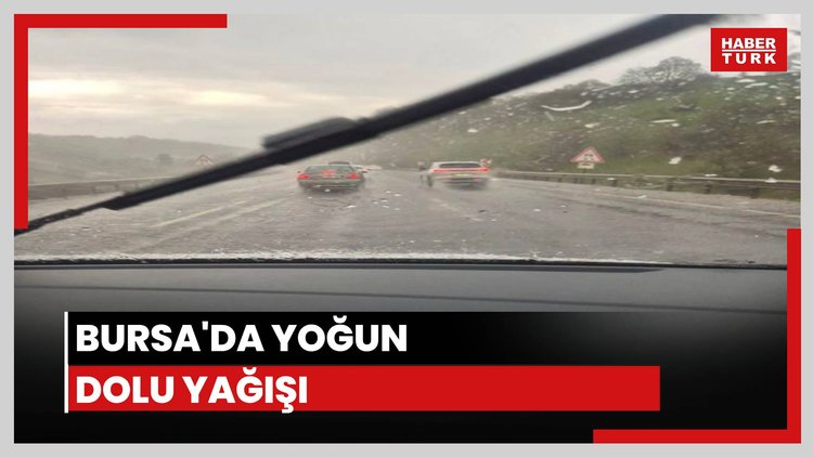 Dolu yağışı sürücülere zor anlar yaşattı