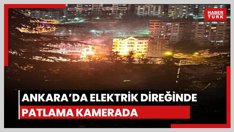 Elektrik direğinde patlama