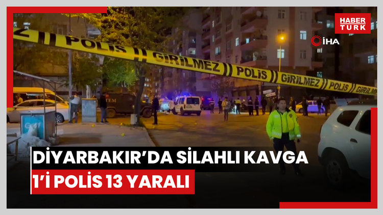 Dehşet anları kamerada... Diyarbakır'da silahlı kavga: 1'i polis 13 yaralı