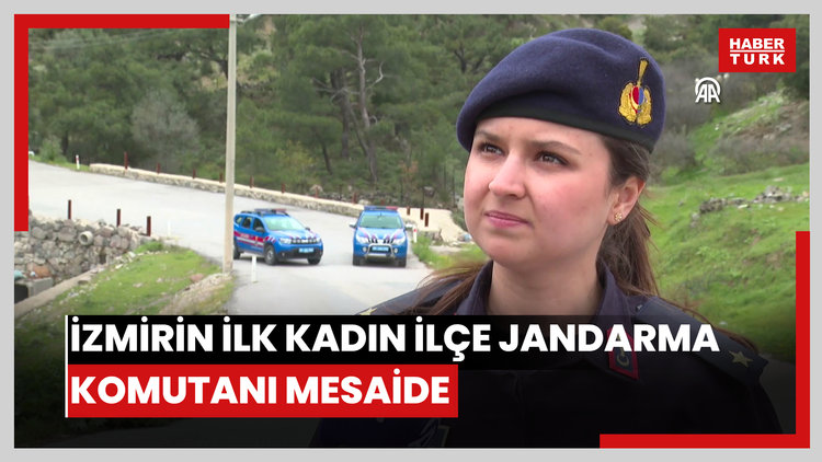 İzmirin ilk kadın ilçe jandarma komutanı, Karşıyakanın huzur ve güvenliği için mesaide