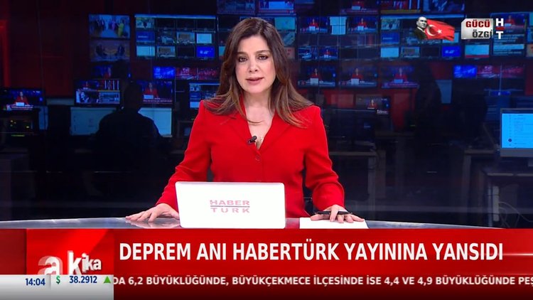Deprem anı Habertürk ekranına böyle yansıdı