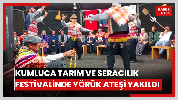 Kumluca Tarım ve Seracılık Festivalinde Yörük ateşi yakıldı, Yörük çadırları ziyarete açıldı