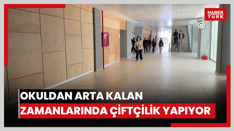 Üniversiteli Büşra, okuldan arta kalan zamanlarında çiftçilik yapıyor