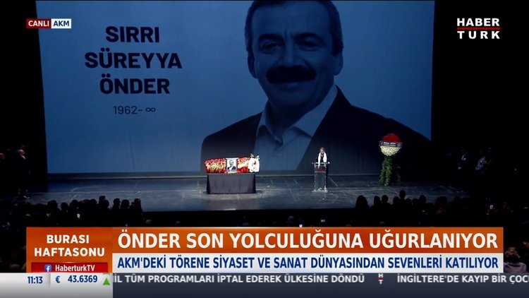 Sırrı Süreyya Önder son yolculuğuna uğurlanıyor