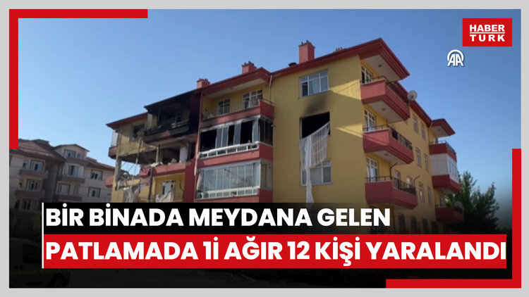 Karatay ilçesinde bir binada meydana gelen patlamada 1i ağır 12 kişi yaralandı