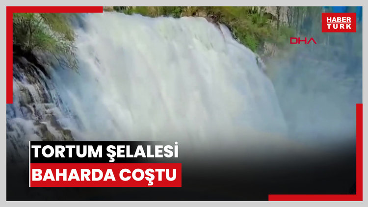 Tortum Şelalesi, baharda coştu