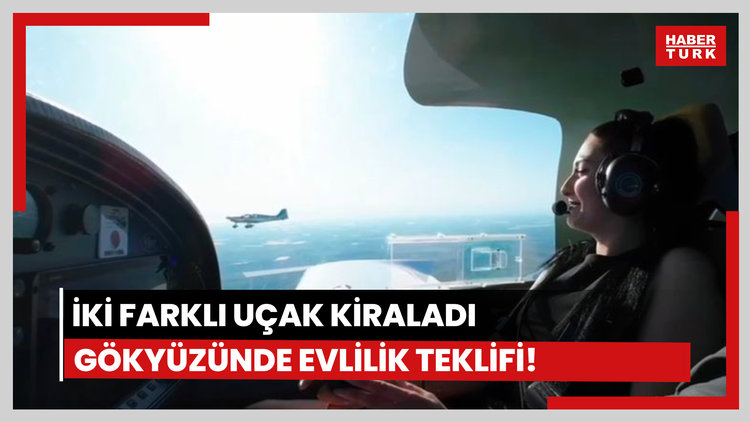 Gökyüzünde evlilik teklifi: Diz çökmemek için yaptın bunu değil mi