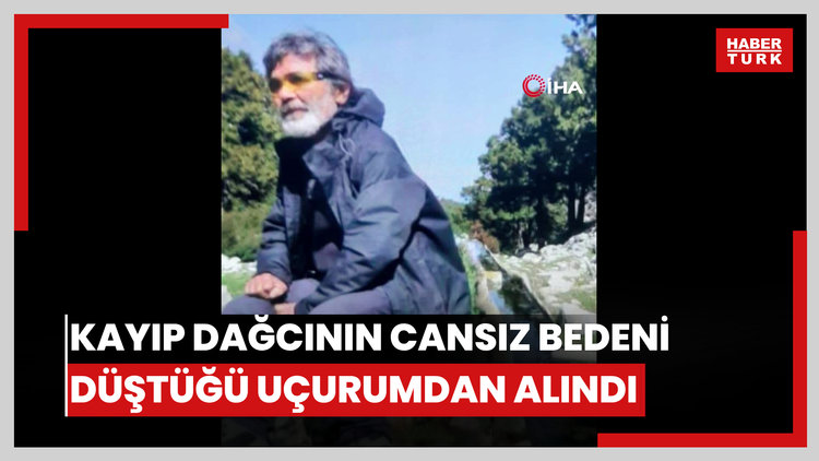 Kayıp dağcının cansız bedeni düştüğü uçurumdan helikopterle alındı