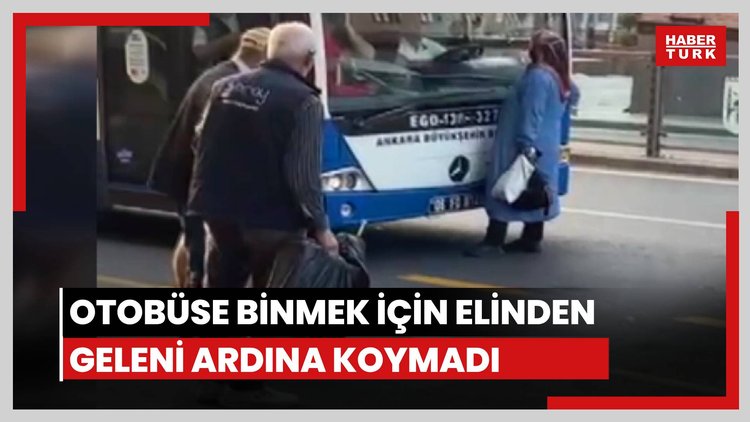 Otobüse binmek için elinden geleni yaptı