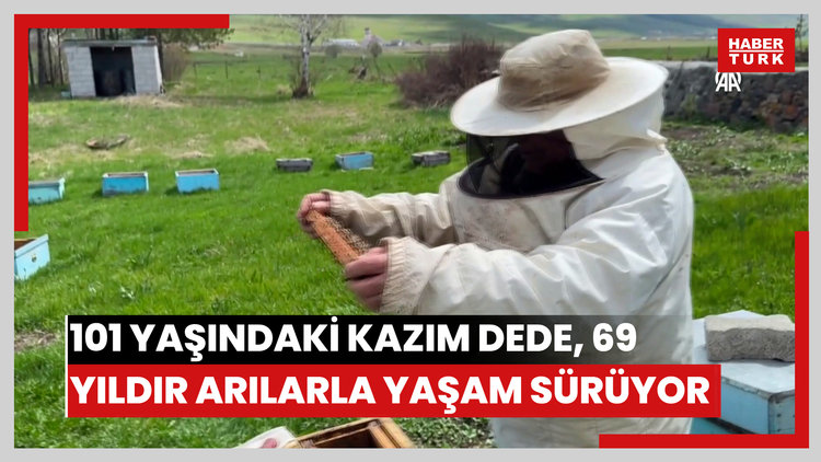 101 yaşındaki Kazım dede, 69 yıldır arılarla yaşam sürüyor