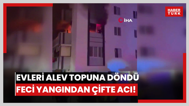 Evleri alev topuna döndü! Feci yangından çifte acı!