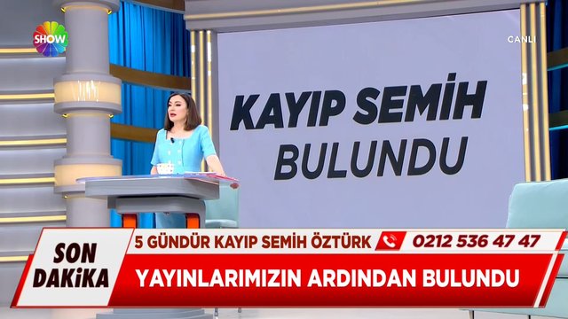 Kayıp Semih bulundu!