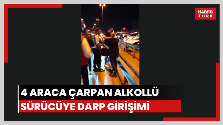 Alkollü sürücüyü darp etmek istediler