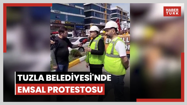 Tuzla Belediyesi'nde emsal protestosu
