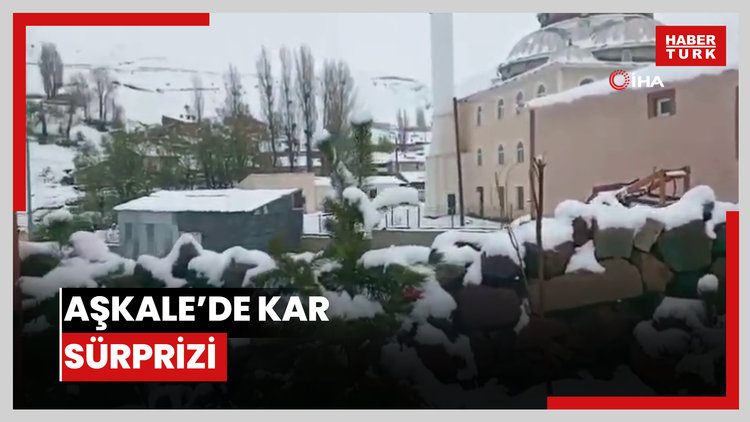 Aşkale'de kar sürprizi