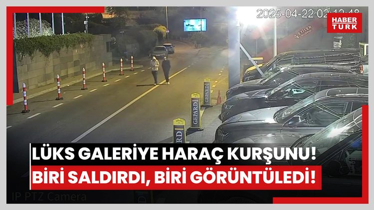 Lüks galeriye haraç kurşunu! Biri saldırdı, biri görüntüledi!