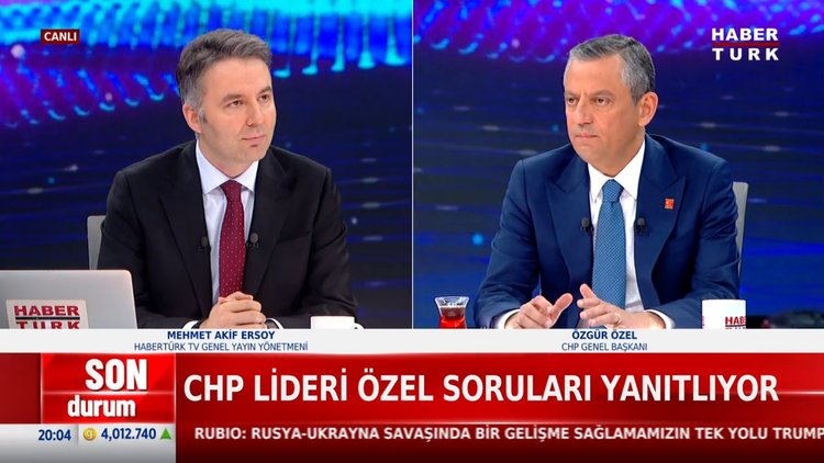 CHP Lideri Özgür Özel'den Habertürk'e açıklamalar